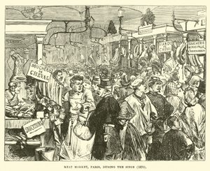 Meat Market, Paris, During the Siege, 1870 by English School