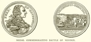 Medal Commemorating Battle of Minden by English School