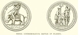 Medal Commemorating Battle of Plassey by English School