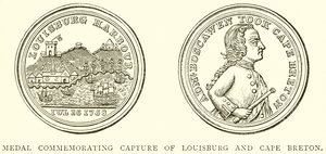 Medal Commemorating Capture of Louisburg and Cape Breton by English School
