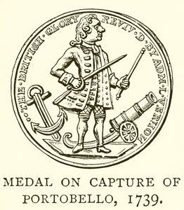 Medal on Capture of Portobello, 1739 by English School