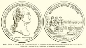 Medal by Order of the American Congress to Commemorate the Evacuation of Boston by the British Troops by English School