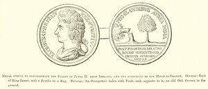 Medal to Commemorate the Flight of James II by English School