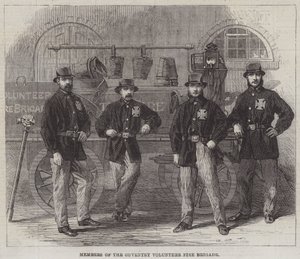 Members of the Coventry Volunteer Fire Brigade by English School