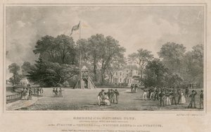 Members of the National Club Cultivating Various Skilful and Manly Exercises at the Stadium at Chelsea by English School