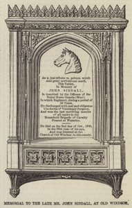 Memorial to the Late Mr John Siddall, at Old Windsor by English School