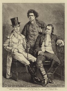 Messers Mathews, Phelps, and Toole in the Comedy of "John Bull", a Portrait Group by English School