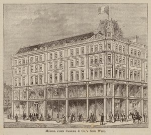Messrs John Barker and Co, Drapers and General Warehousemen, Outfitters, Domestic Engineers, House Furnishers, and Purveyors, Kensington High Street by English School