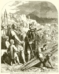 Meeting of Hengist and Horsa with King Vortigern on the Coast of Kent by English School