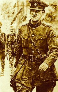 Michael Collins, leader of the rebels in the Easter Uprising in Ireland, 1916 by English School