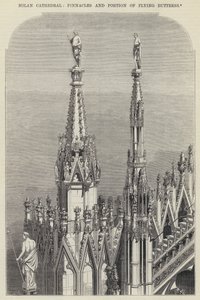 Milan Cathedral, Pinnacles and Portion of Flying Buttress by English School