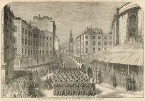 Military Parade on the Strand by English School