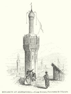 Minarets at Alexandria by English School