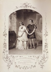 Miss Jenny Marston as Perdita and Mr F. Robinson as Florizel, Act IV Scene 3, in The Winter