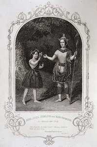 Miss Julia Harland and Miss Conquest as Oberon and Puck, Act II Scene 2 of 