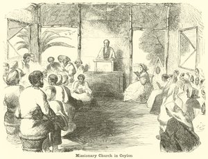 Missionary Church in Ceylon by English School