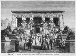 Model of the Temple of Edfu at the Universal Exhibition at the Champ-de-Mars in Paris, 16th November 1867