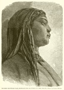 Modern Egyptian Face, Reproducing Features of the Sphinx by English School