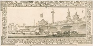 Memento of London Bridge, Opened 1 August 1831 by English School