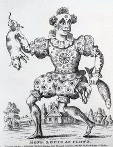 Mons. Louis as Clown, published by John Redington, 1860-1872