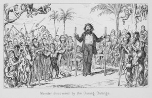 Monster Discovered by the Ourang Outangs by English School
