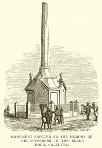 Monument Erected to the Memory of the Sufferers in the Black Hole, Calcutta by English School