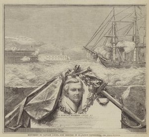 Monument to Captain Lyons, just erected in St Paul