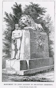 Monument to John Jackson in Brompton Cemetery by English School