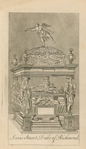 Monument to Lewis Stuart, Duke of Richmond by English School