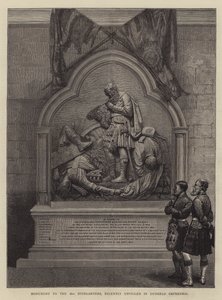 Monument to the 42nd Highlanders, recently unveiled in Dunkeld Cathedral by English School