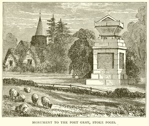Monument to the Poet Gray, Stoke Poges by English School