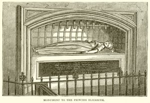 Monument to the Princess Elizabeth by English School