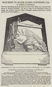 Monument to the late Major Eldred Pottinger, CB, by Baily by English School