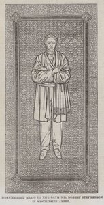 Monumental Brass to the late Mr Robert Stephenson in Westminster Abbey by English School