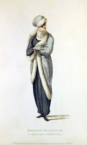 Morning, walking or carriage costume, fashion plate from Ackermann