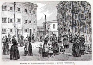 Mothers with their Children Exercising at Tothill Fields Prison, from 