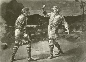 Mr Alexander as Macduff, and Mr Irving as Macbeth by English School