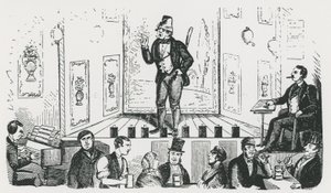 Mr C George, the Irish singer, appearing at the Borough Music Hall, Union Street, Southwark by English School