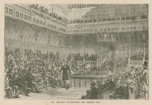 Mr. Disraeli Introducing the Reform Bill by English School