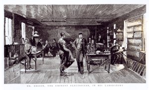 Mr Edison, The Eminent Electrician, In his Laboratory by English School