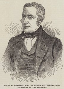 Mr G A Hamilton, MP for Dublin University, Joint Secretary to the Treasury by English School