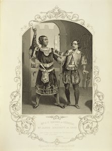 Mr. G. V. Brooke as Othello and James Bennett as Iago, Act III Scene 3, in Othello by William Shakespeare by English School