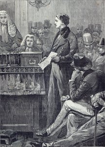 Mr Gladstone delivering his Maiden Speech in the House of Commons