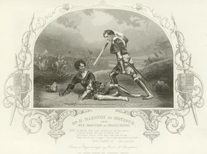 Hotspur and Prince Henry, King Henry IV, Part I by English School