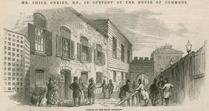 Mr Smith OBrien, MP, in custody at the House of Commons: Passage to the Peers entrance by English School