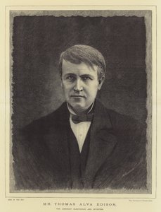Mr Thomas Alva Edison, the American Electrician and Inventor by English School
