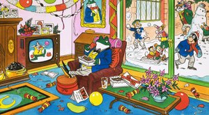 Mr Toad Watching Colour Television by English School