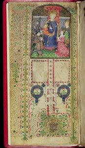 Dedication page from a Book of Hours belonging to Margaret Beauchamp, c.1424