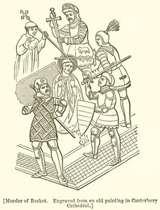 Murder of Becket (Engraved from an Old Painting in Canterbury Cathedral) by English School