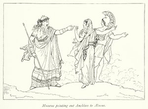 Musaeus pointing out Anchises to Aeneas by English School